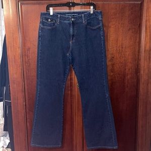 Banana Republic dark wash, bootcut jean, size 32.